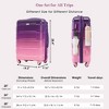 Naysaye Luggage Set of 5 Durable Hard Shell Spinner Wheels Travel Bag with Side Hooks for Travel, Purple, 19.2"*11.6"*28.4" - 4 of 4