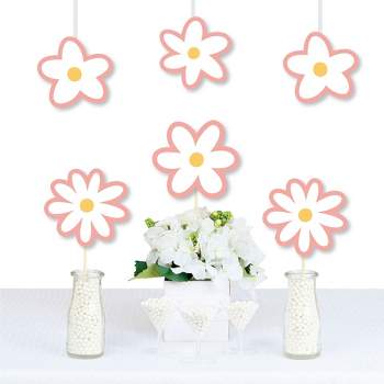 Big Dot of Happiness Pink Daisy Flowers - Decorations DIY Floral Party Essentials - Set of 20