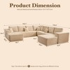 HOMLUX U-Shape Modular Sectional Sofa Couch, 27" Deep Seat Modern Minimalist Couches for Living Room, Style 4 - 3 of 4