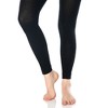 Black Thermal Leggings for Women – Microfiber Soft Stretch, Full-Length, Warm & Insulating, S-M - 4 of 4