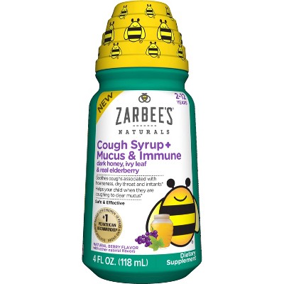 Zarbee's Naturals Children's Cough Syrup + Mucus & Immune - Berry - 4 fl oz