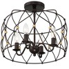 Crystorama Lighting Zucca 4 - Light Semi-Flush Mount in  English Bronze/Antique Gold - 3 of 4