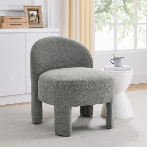 Hoop Gauze Lounge Chair with Soft Cushion and Backrest, Need to be Assembled, Suitable for Living room, Bedroom, Dining room - 1 of 4