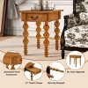 FURNIinspire End Tables Solid Wood Night Stand Side Table Living Room Furniture with Drawer, Vintage Sofa Table, Natural Brown, 18"*24"*23" - 4 of 4