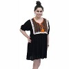 Women's Embroidered & Fringed Short Sleeve Mini Dress - Velzera - 3 of 3