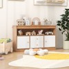 Tangkula Kids Bookshelf Toy Storage Organizer with Spacious Tabletop Wooden Display Storage Cabinet Natural - 2 of 4