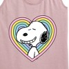 Women's - Peanuts - Snoopy Heart Graphic Racerback Tank - 2 of 4