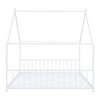 CAVINAS Full-Size Bed Frame with Storage, Full Size Bed Frame Kids, House-Shaped Metal Platform with Twin Size Trundle, Black - 4 of 4
