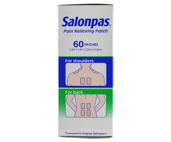 Salonpas 20% Larger Pain Relieving Patch - 60ct