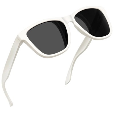 Attop Rectangular polarized sunglasses beige retro fashion square sunglasses