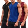 COOFANDY Men's 3 Pack Workout Tank Tops Gym Sleeveless Shirts V Neck Bodybuilding Muscle Tee Shirt - 4 of 4