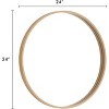 24 Inch Round Wood Mirror, Natural Circle Wall Mirror for Bathroom, Living Room and Bedroom Decor - 2 of 4