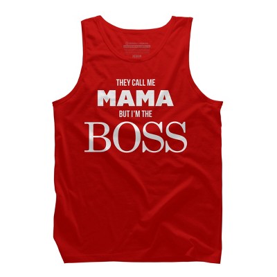 Men's Design By Humans They Call Me Mama But I'm the Boss By Shirz Tank Top