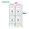 2 Pack Metal Garden Trellis, 86" X 40" Garden Trellis Modern For Climbing Plants Flower Support, Garden Trellis Climbing Plants-Cuddlewood - 4 of 4