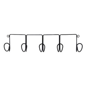 VIP Metal 16 in. Black 5 Piece Wall Hook - 1 of 2