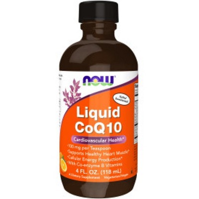 Liquid CoQ 10 Plus Orange Flavored by Now Foods  -  4 oz Liquid