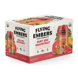 Flying Embers Grapefruit Hard Kombucha - 6pk/12 fl oz Cans - 1 of 4