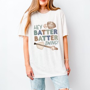 Simply Sage Market Hey Batter Batter Swing Watercolor Short Sleeve Tee - 1 of 4