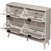 4 Door Shoe Rack, Freestanding Modern Shoe Storage Cabinet, for Entryway - 4 of 4