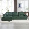 108.27'' Chenille Fabric L-Shaped Sectional Sofa with Deep Seating, Removable Throw Pillows, and No Installation - 3 of 4