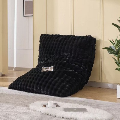 TYBOATLE 3 in 1 Bean Bag Chair, Giant Bean Bag Couch Sofa with High-Density Memory Foam, Suitable for Gaming, Bedroom, Black