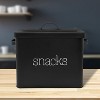 Black Enamel Snack Bin, Modern Farmhouse Style for Single Serving Snacks - 3 of 4