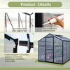 CAVINAS Polycarbonate Greenhouse with UV Protection Walk-in Storage Shed with Adjustable Vent Window - 4 of 4
