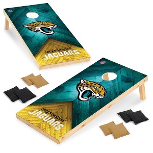 NFL Jacksonville Jaguars 2'x4' Wood Cornhole Set - 1 of 4