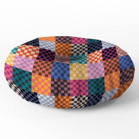 Schatzi Brown Alice Check Multi Floor Pillow - Deny Desings - image 1 of 4