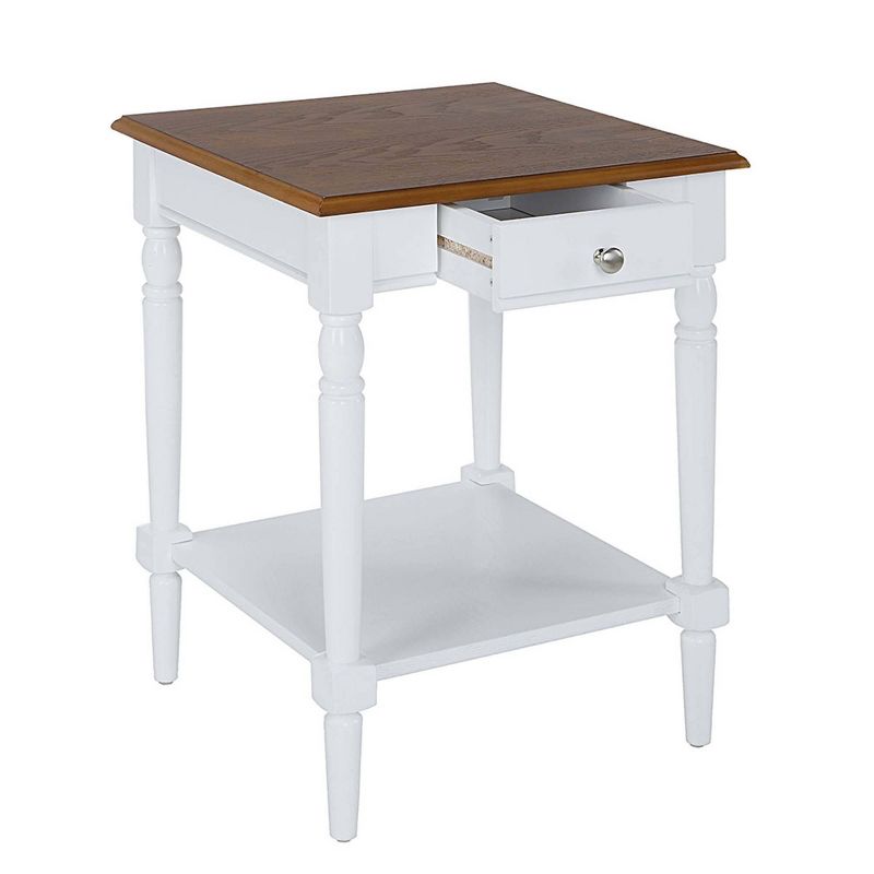 French Country 1 Drawer End Table with Shelf - Breighton Home, 5 of 7