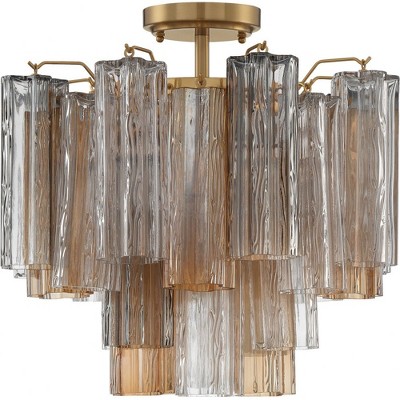 Crystorama Lighting Addis 4 - Light Flush Mount in  Aged Brass