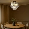 ALOADECOR W24 in 4-Light Vintage Mid-Century Modern 4-Tier Clear Art Glass Glam Flush Mount Ceiling Light in Antique Bronze for Living Room - 4 of 4