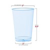 Smarty Had A Party 12 oz. Clear Blue Disposable Plastic Party Cups - 240 pcs - 3 of 4