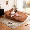 Okak Modern Convertible Chenille Fabric Floor Futon Sofa for Living Room Bedroom,Rest Chair Sleeper Sofa with Comfy Backrest & Pillows - 3 of 4