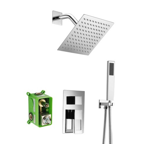 Sumerain Shower Faucet Sets Complete, Rough-in Valve Included and Full Metal Components in Chrome - image 1 of 4