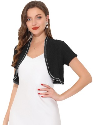 Short black best sale bolero jacket