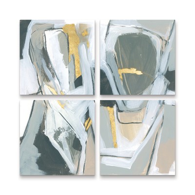 Trademark Fine Art June Erica Vess  Neutral Echoes I 4 Piece Panel Set Art