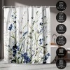 71x74 Floral Lavender Shower Curtain - 100% Polyester - Water-Resistant Bath Curtain - 4 of 4