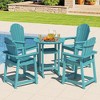 Decksplore Outdoor Tall Adirondack Chairs Sets Patio Bar Stool Chair with High Back All-Weather Balcony Chair for Backyard Garden Yard - 2 of 4