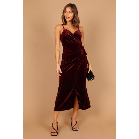 Target velvet 2025 wrap dress