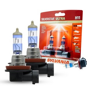 SYLVANIA - H11 SilverStar Ultra - High Performance Halogen Headlight Bulb, High Beam, Low Beam and Fog Replacement Bulb (Contains 2 Bulbs) - 1 of 4