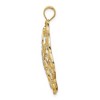 Black Bow Jewelry 14k Yellow Gold & White Rhodium Spiral Circle Pendant, 32mm (1 1/4 in) - 2 of 4