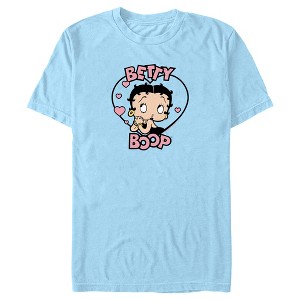 Men's Betty Boop Pink Hearts Betty T-Shirt - 1 of 4