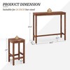 Arceso Bar Table, Counter Bar Height Pub Table, Rectangular Acacia Wood High Top Kitchen Dining Table, Indoor Use - 3 of 4