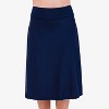Calypsa Women's Plus Size Below The Knee Swim Skirt With Capri Leggings - 4 of 4