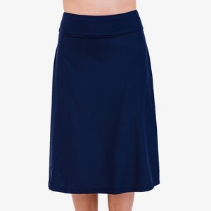 Calypsa Women's Below The Knee Swim Skirt With Capri Leggings - 1 of 4