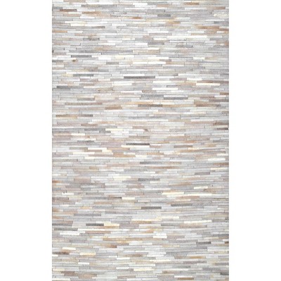 Nuloom Hand Woven Clarity Patchwork Cowhide Indoor Area Rug