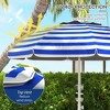 Okak 5.7IN Patio Umbrella with Adjustable Height, Beach Umbrella with 2 Cup Holders & Hooks, UV-Production Sun Umbrella for Backyard - 4 of 4