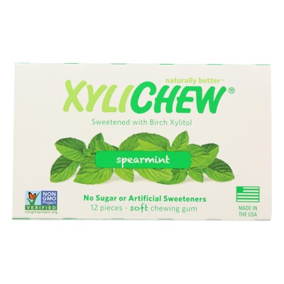 Xylichew Gum Spearmint Counter Display - 12 Pieces - 1 Case