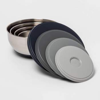 Joseph Joseph 4pc Stainless Steel 100 Collection Nesting Prep & Store Bowl Set with Lids